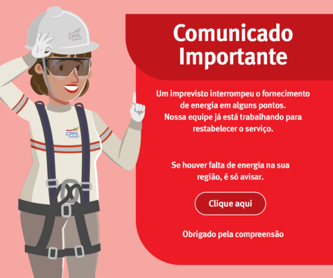 Comunique sua falta de energia aqui!